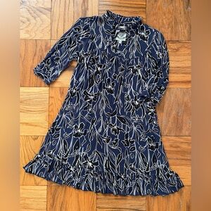 BB Dakota Navy/Black/Cream Patterned Dress